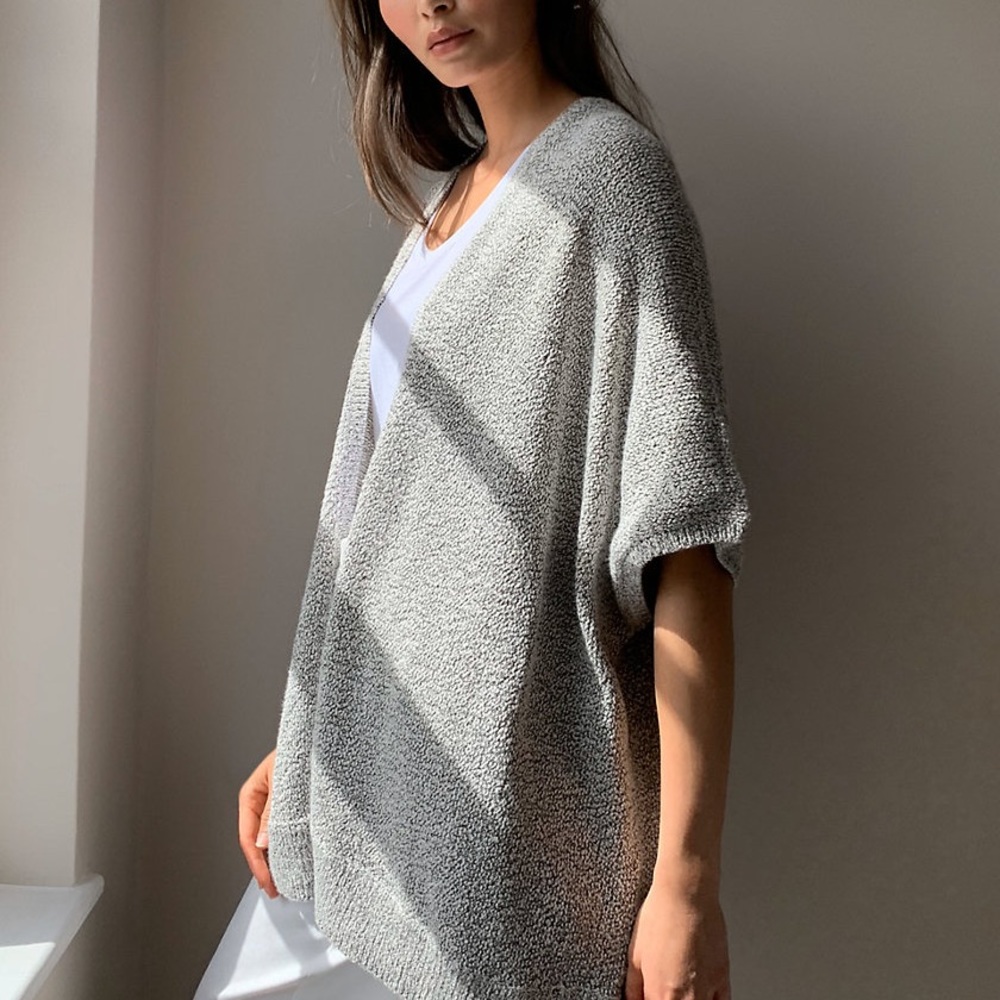 Aritzia Community Ionic Cape Sweater Cardigan in Natural